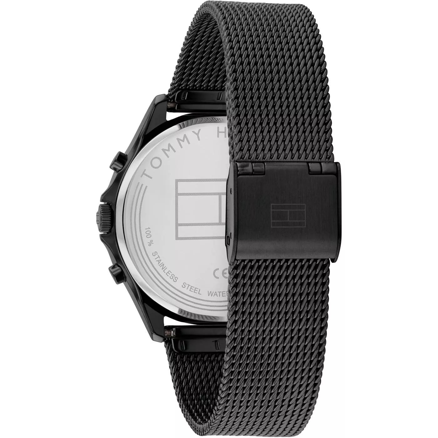 Tommy Hilfiger Quinn Women's Black Dial Stainless Steel Mesh Watch 1782485