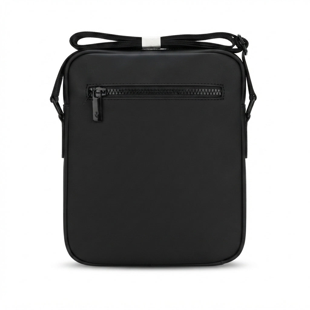 Lacoste Men's Vertical Crossover Bag with Branded Strap - Black