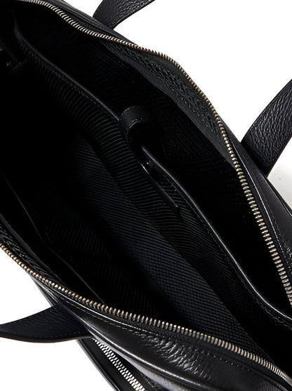 EA Black Leather Laptop Bag For Men 103#