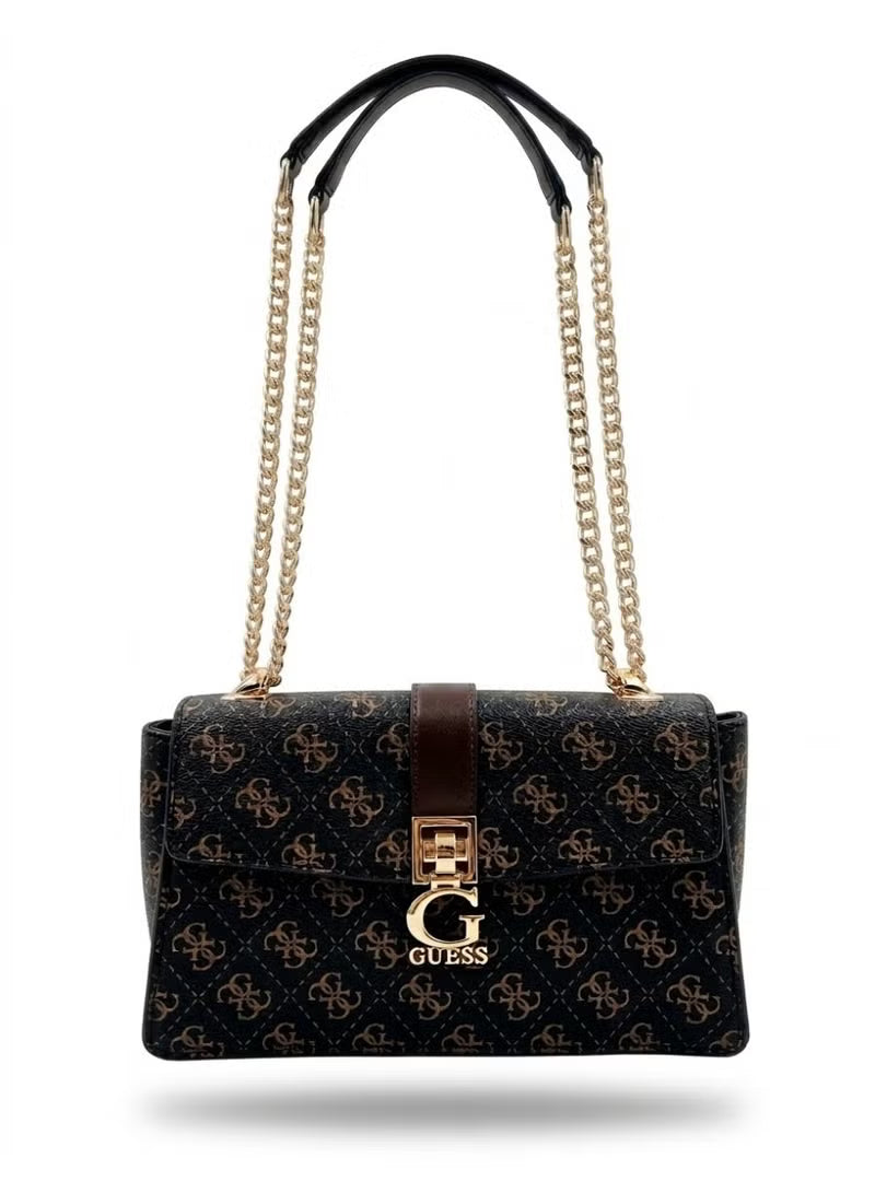 GUESS Classic Monogram Chain Shoulder Bag ✨👜 #0199