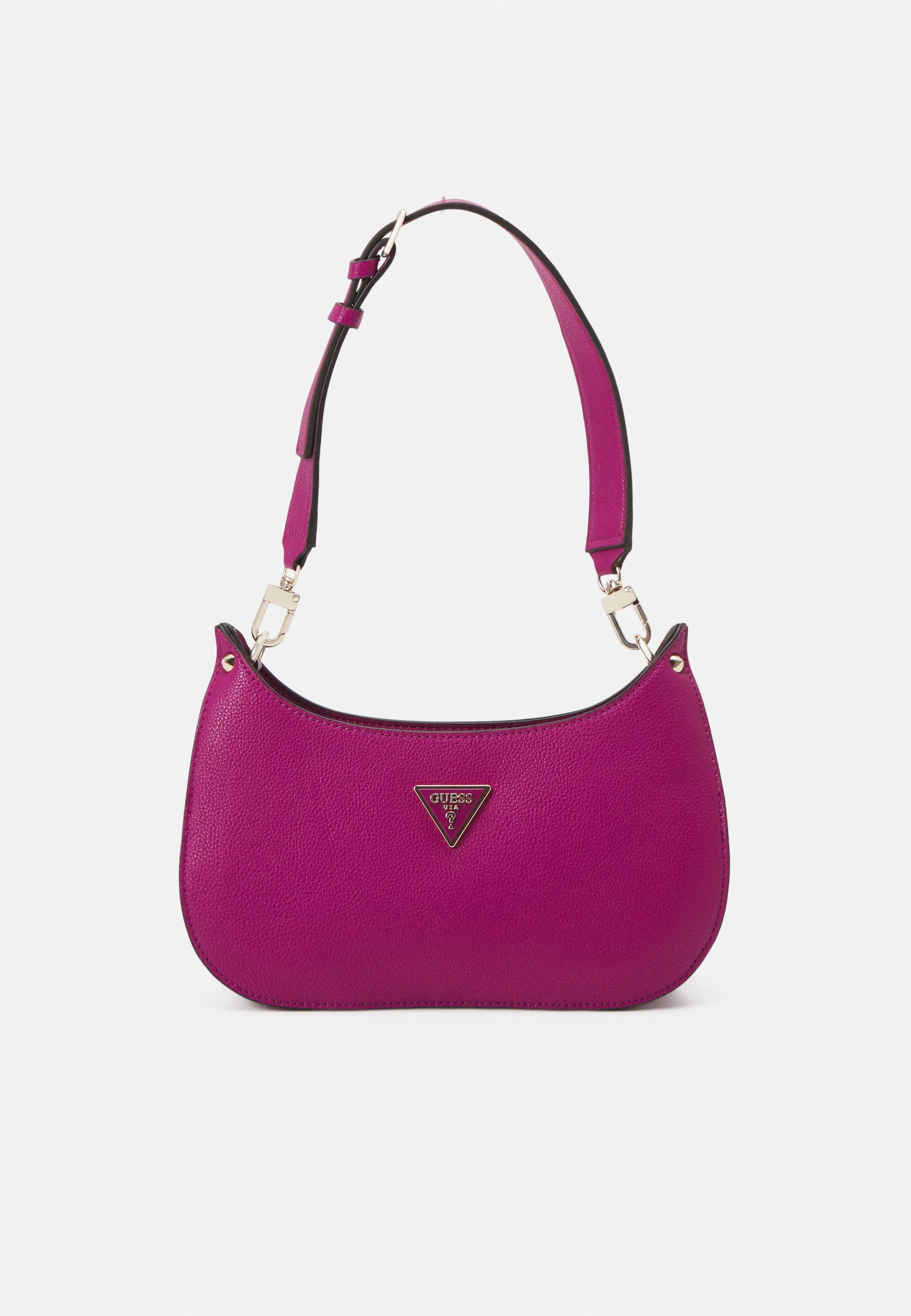 GUESS Meridian Mini Top Zip Handbag – Boysenberry Quilted Faux Leather #63