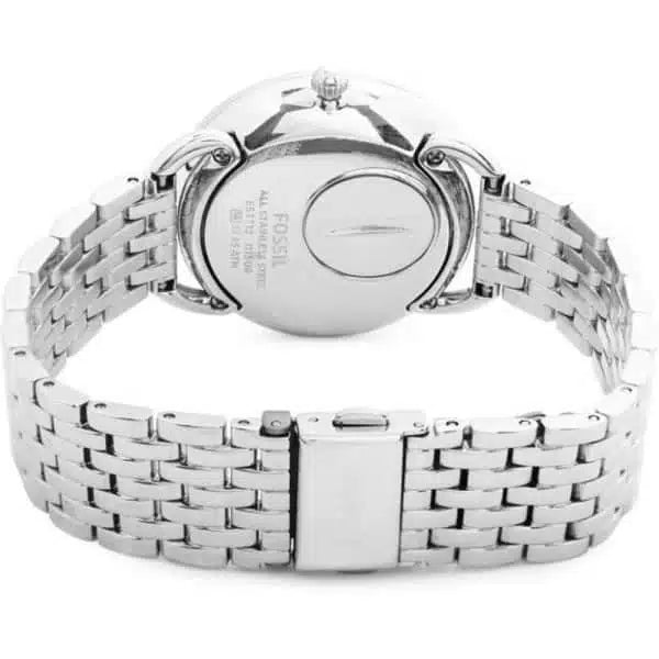 Fossil Tailor ES3712 Women’s Watch – Silver Stainless Steel Bracelet & White Dial | 35mm Quartz Elegant Timepiece