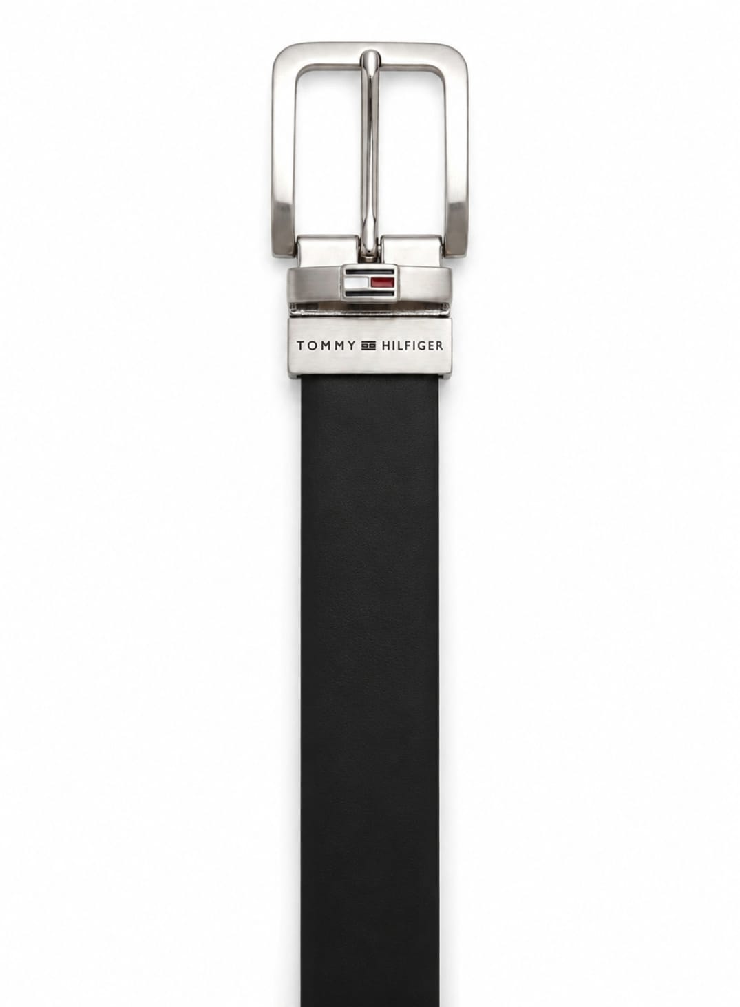 Tommy Hilfiger Men's Reversible Belt – Black & Brown Leather Belt with Silver-Tone Buckle#08