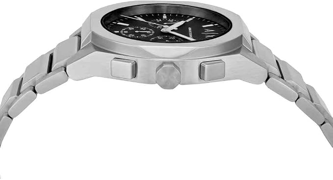 Armani Exchange Men's Chronograph Watch, Silver-Tone with Black Dial, AX4186