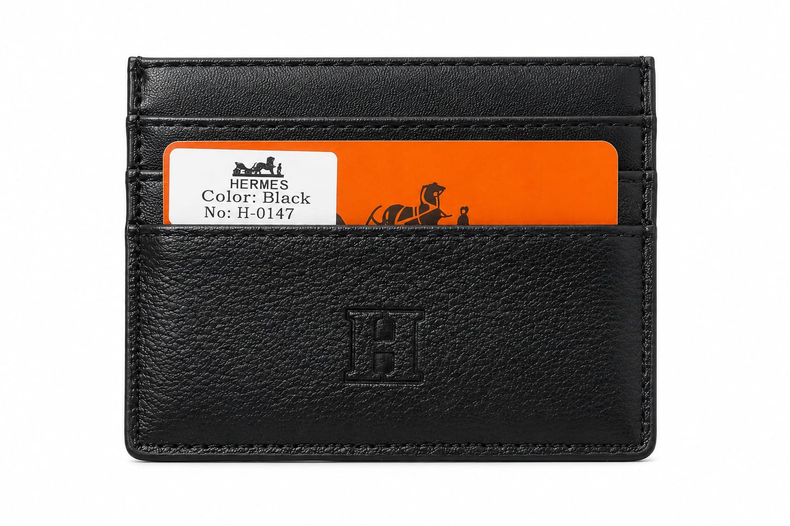 Men’s Elegant Black Card Holder – Slim Design with Premium Finish#18