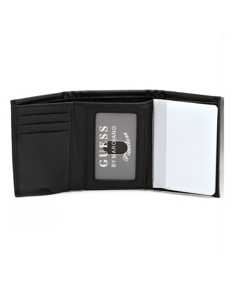 GU Black Trifold Wallet For Men #4