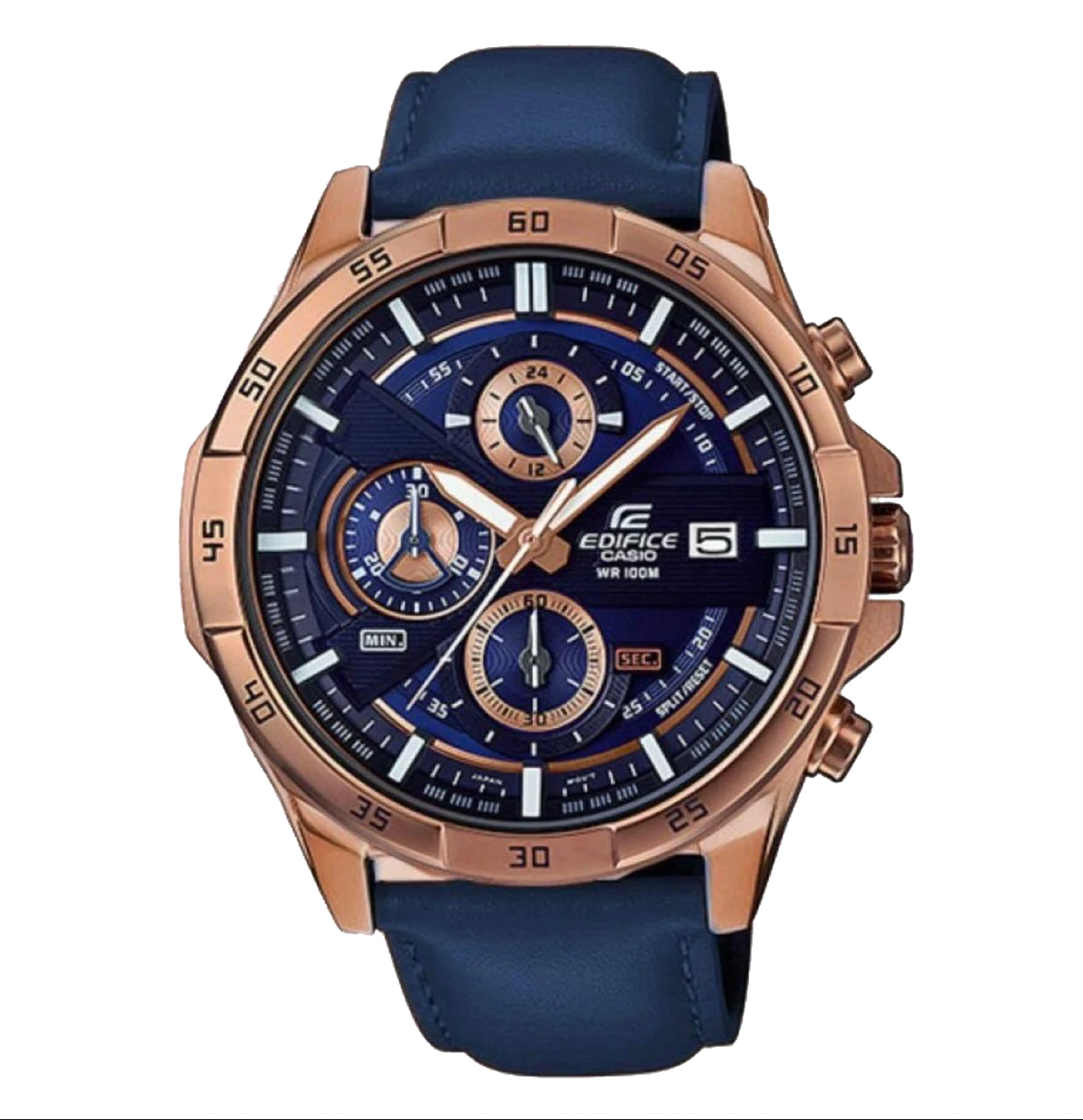 Casio Edifice Men’s Watch EFR-556PC-2AV | Sporty Chronograph with Rose Gold Detailing
