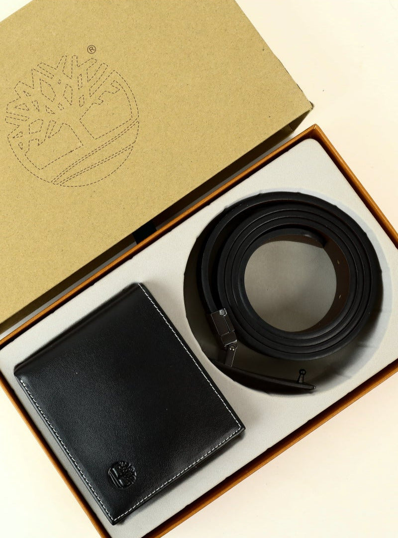 TL Leather Wallet-Belt Set For Men 22#