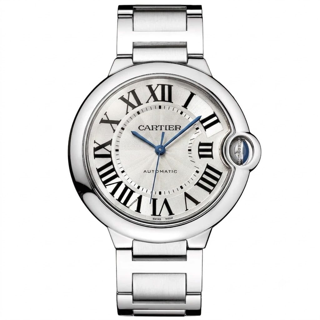 Cartier Ballon Bleu 33 mm – Blue Silvered Dial & Stainless Steel Bracelet