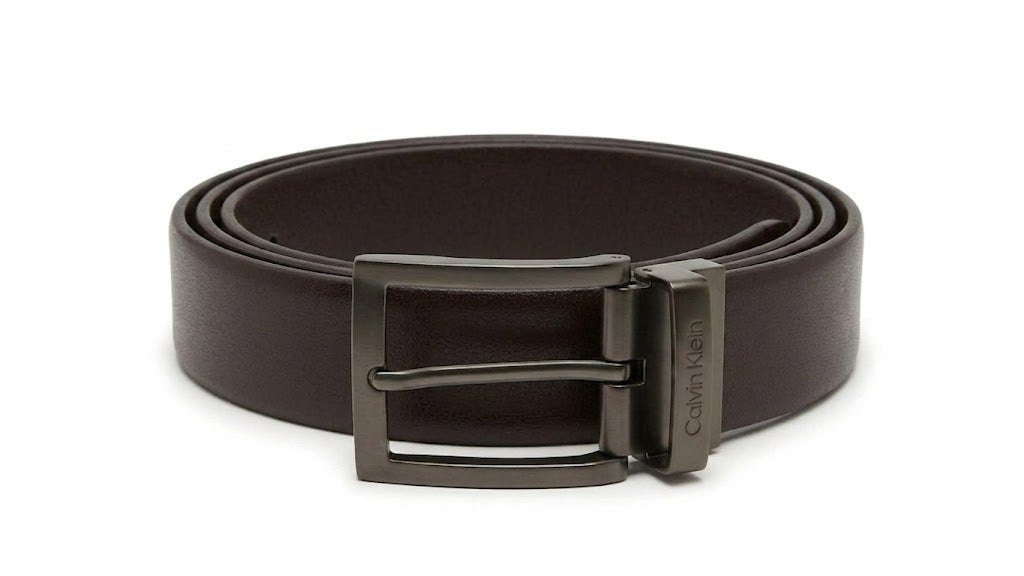Calvin Klein Men's Reversible Belt – Black & Dark Brown Classic Leather Design#26