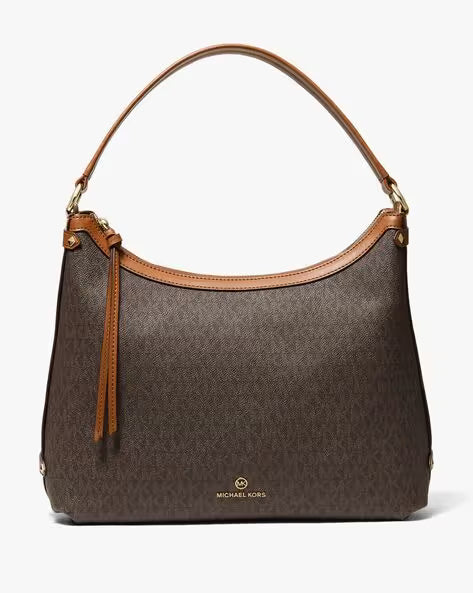 Michael Kors Signature Logo Shoulder Bag Brown #0063