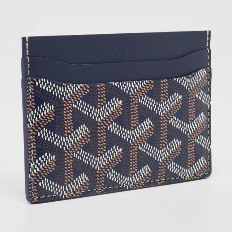 Goyard Saint-Sulpice Card Holder in Goyardine Canvas and Leather – Navy #6