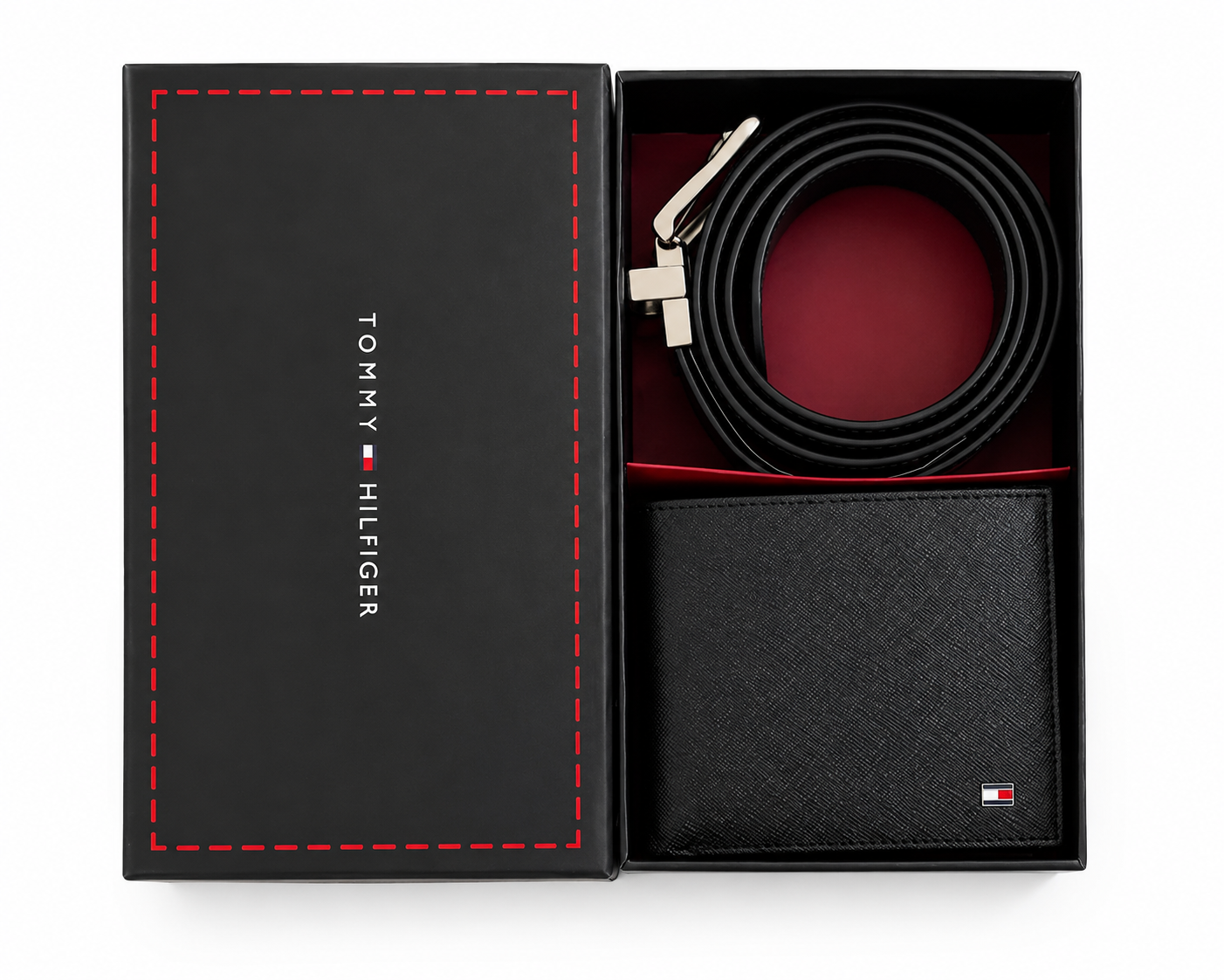 Tommy Hilfiger Men's Luxury Gift Set – Wallet & Reversible Leather Belt#09
