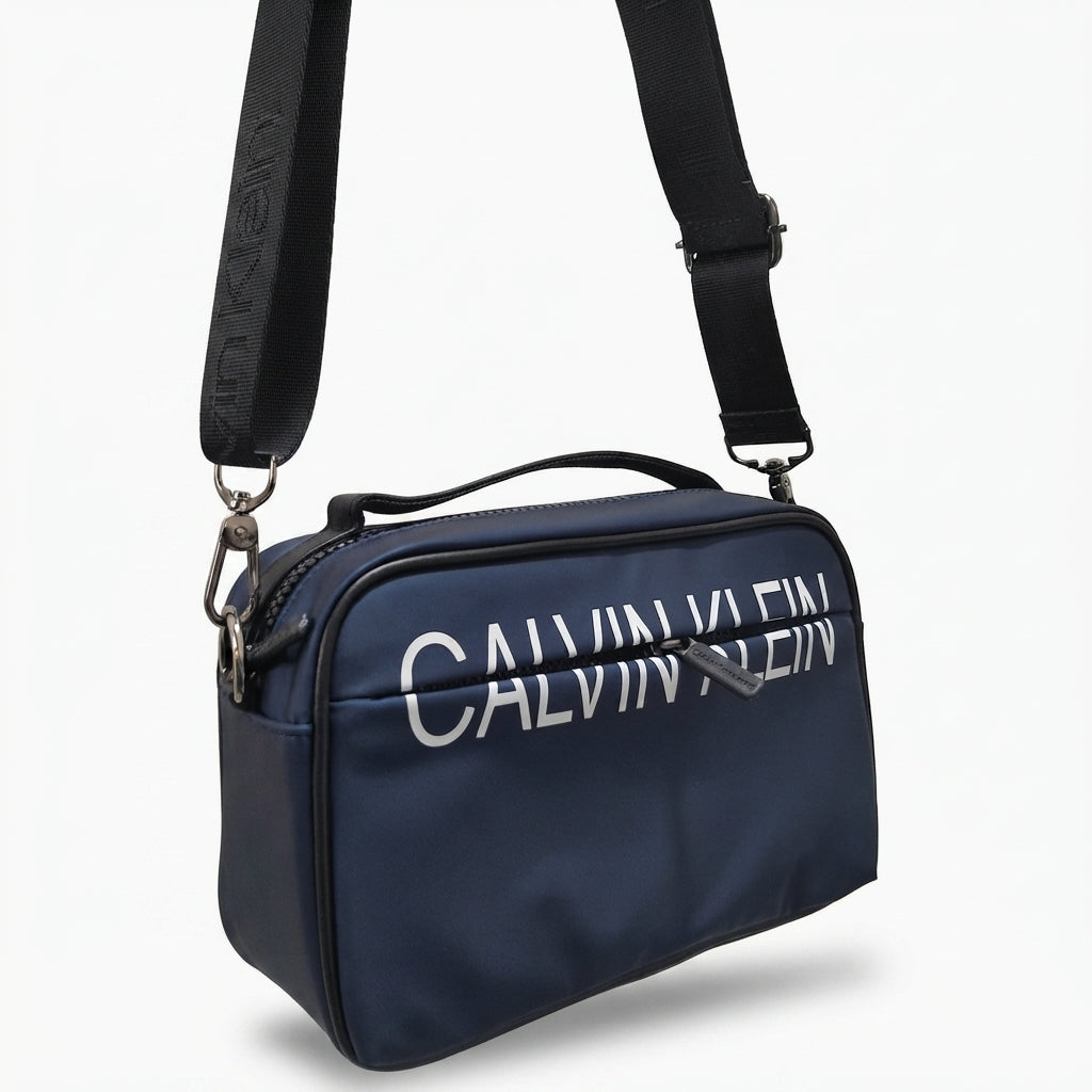 Calvin Klein Jeans Navy Blue Crossbody & Handbag with Top Handle and Front Logo #0030