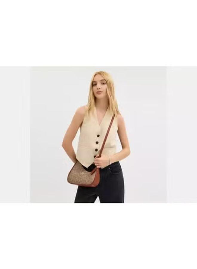 Twisted Teri Shoulder Bag in Signature Canvas – Versatile Shoulder & Crossbody Bag #46