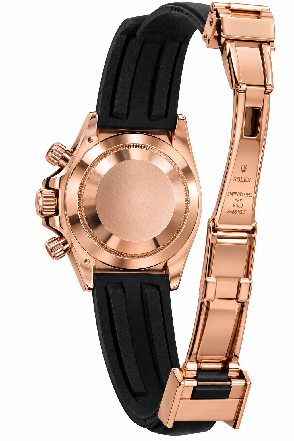 Rolex Cosmograph Daytona Men's Watch – Black Dial, Rose Gold-Tone Case and Black Rubber Strap