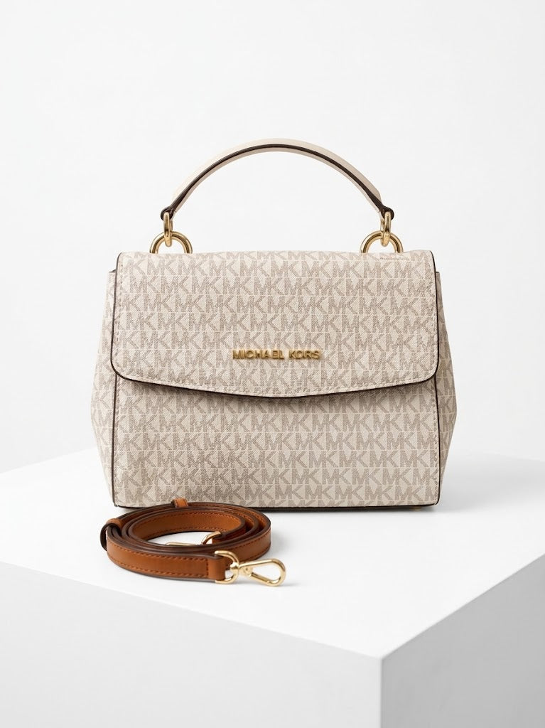 Michael Kors women's handbag with brand logo print and handle #0035