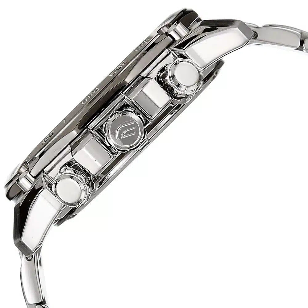 Men’s Chronograph Watch – Casio Edifice EF-550D-7AV, White Dial with Stainless Steel Silver Strap