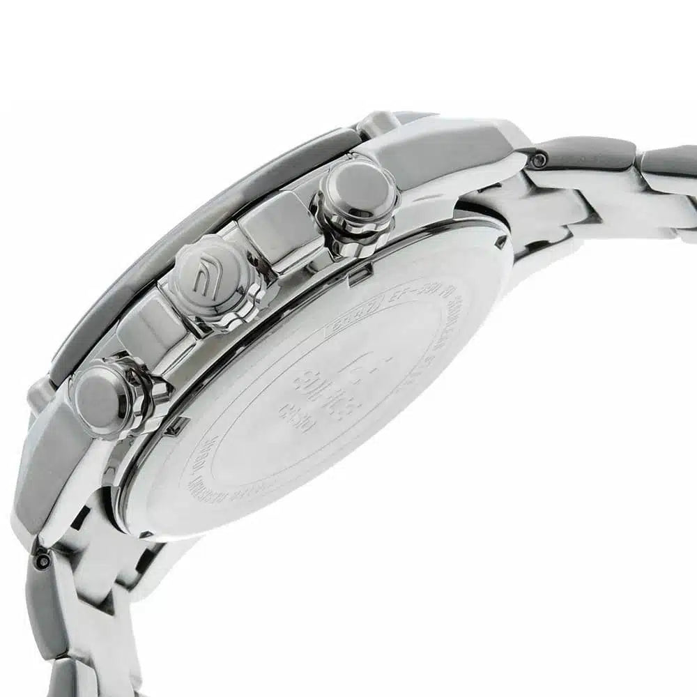Men’s Chronograph Watch – Casio Edifice EF-550D-7AV, White Dial with Stainless Steel Silver Strap