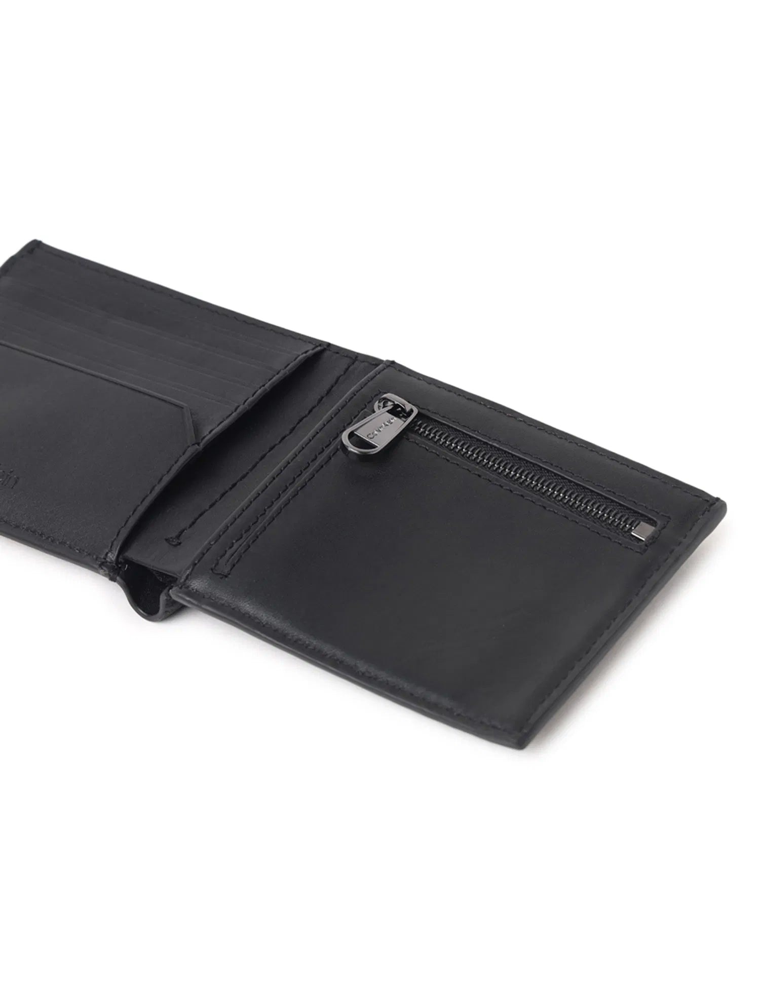 CK Modern Bar Logo Bi-Fold Wallet | Genuine Leather #35
