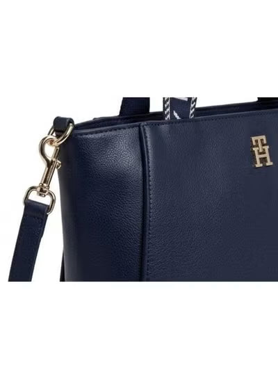 Tommy Hilfiger Navy Blue Tote Bag with Shoulder Strap – Classic Women’s Handbag#76