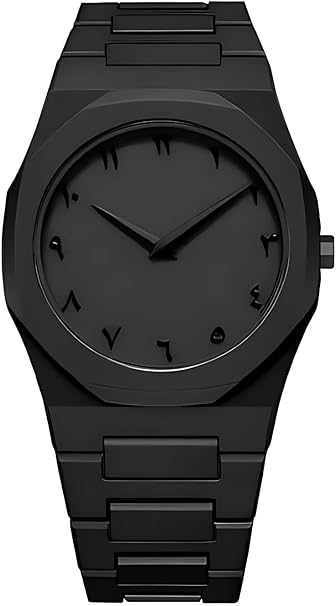 Stylish unisex watch in matte black with a simple and modern design