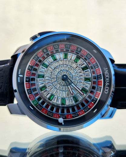 Jacob &amp; Co. Casino Tourbillon Silver (Baguette Diamonds)