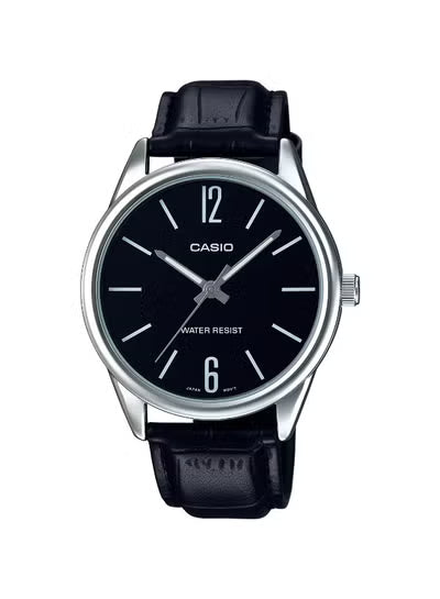 CASIO MTP-V005L-1BUDF Men’s Watch – Classic Analog with Leather Band