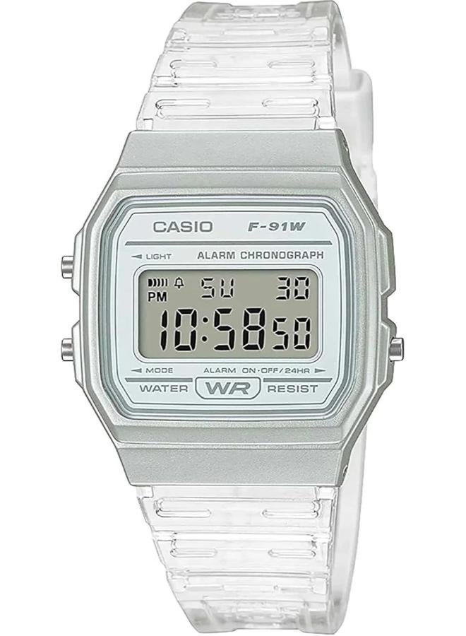 Casio Watch for Unisex F-91WS-7DF Digital Resin Band White