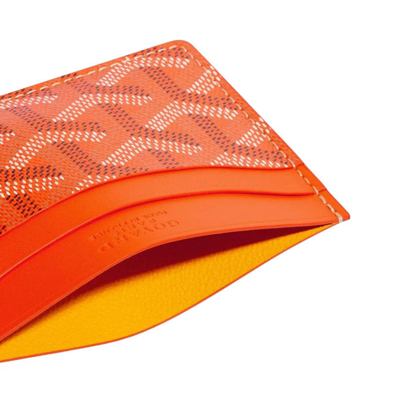 Goyard Saint-Sulpice Card Holder in Goyardine Canvas and Leather – Orange#8