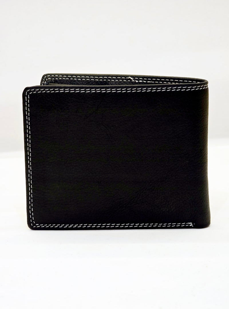 TL Black Leather Wallet For Men #3