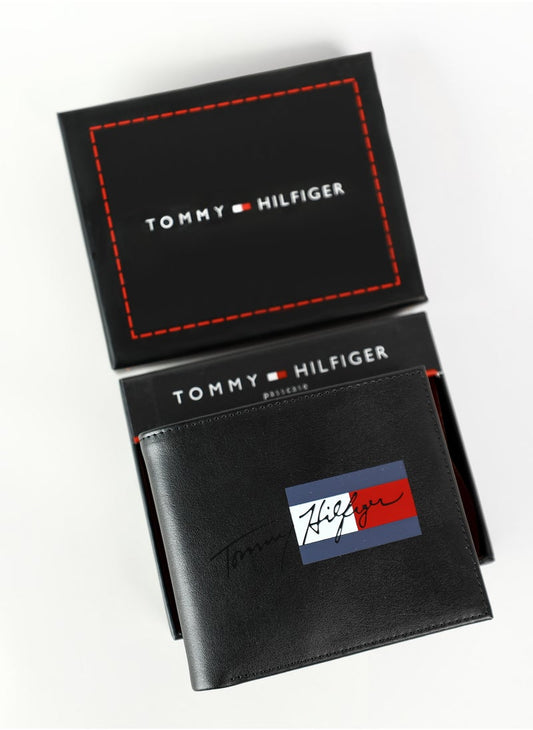 TH Black Leather Wallet For Men 19#