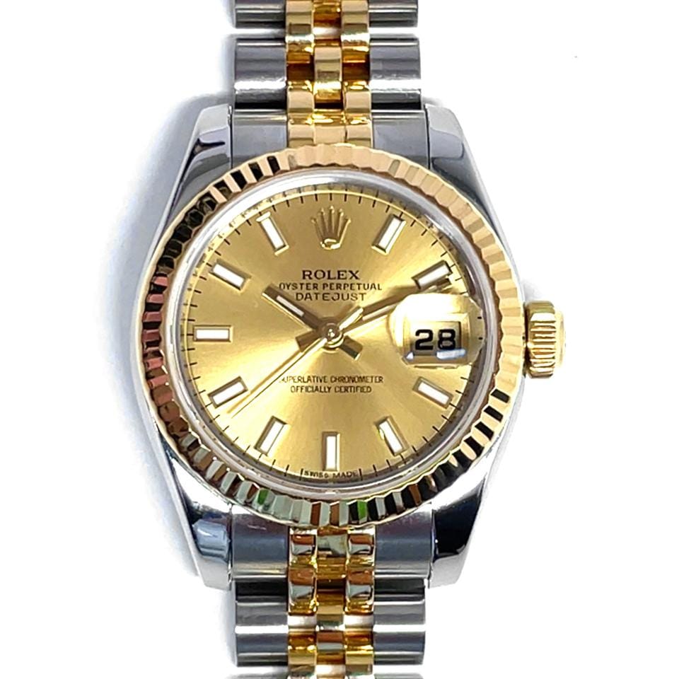 Rolex Lady-Datejust 26mm Gold and Silver Women's Watch – Reference 179173-Rolex-W-S-01