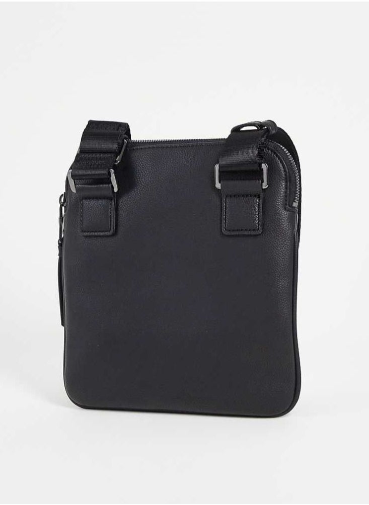 AX Black Leather Cross Bag For Men #2