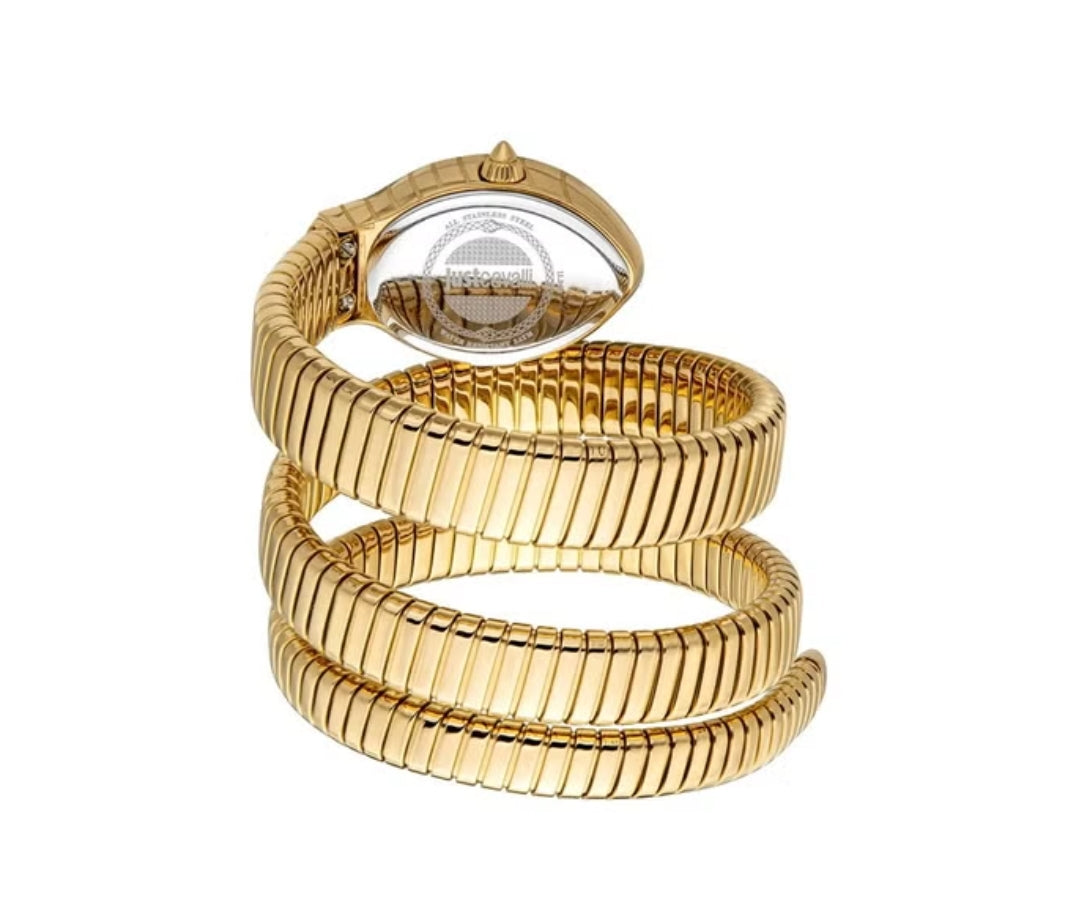 Just Cavalli Just Cavalli Signature Snake Women’s Watch JC1L248M0025 – Gold Stainless Steel – 23 mm