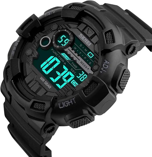 SKMEI 1243 Digital Sports Watch – Men’s Multifunction LED Waterproof Watch (50M)