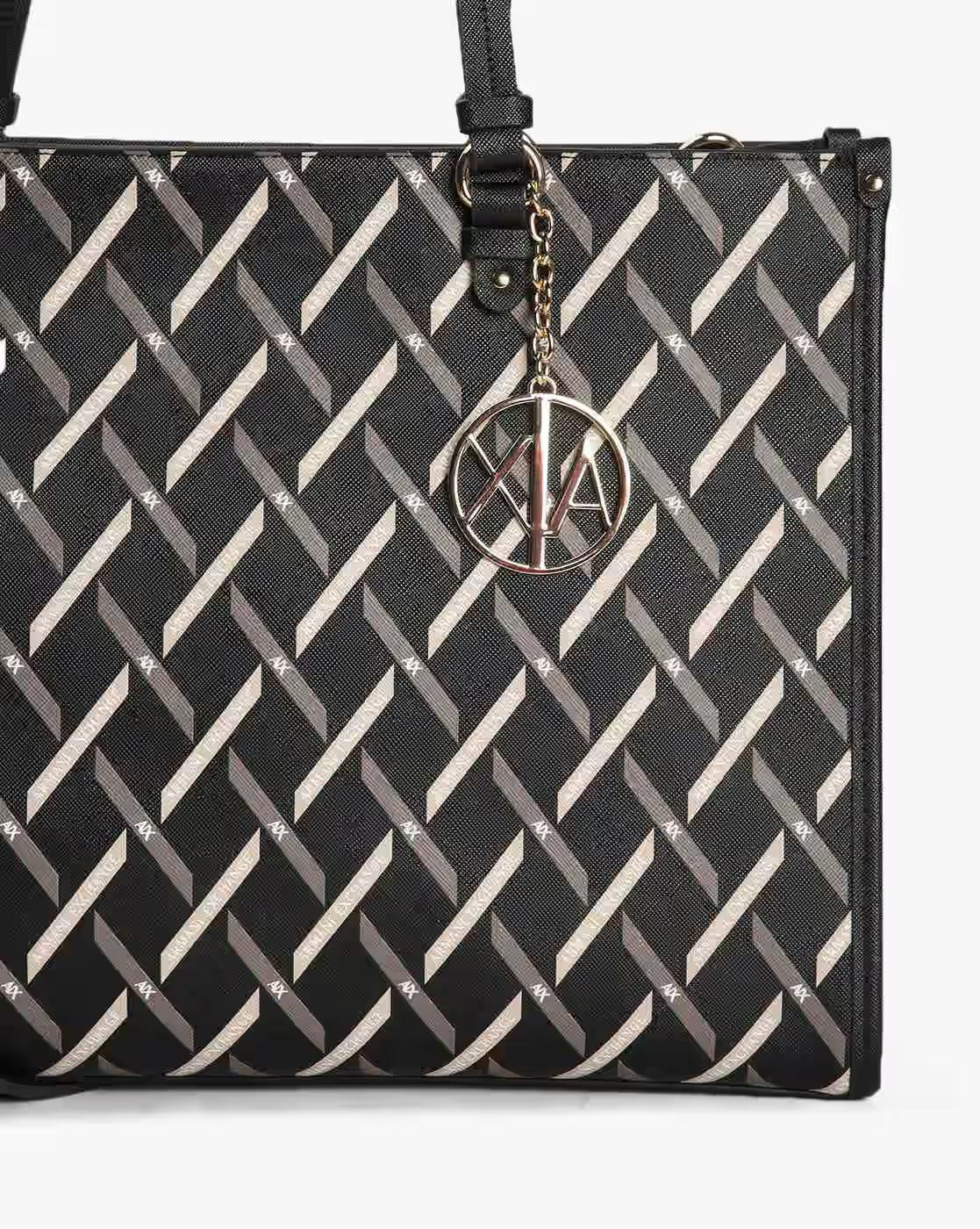 Armani Exchange All-Over Logo Print Tote Bag#0016