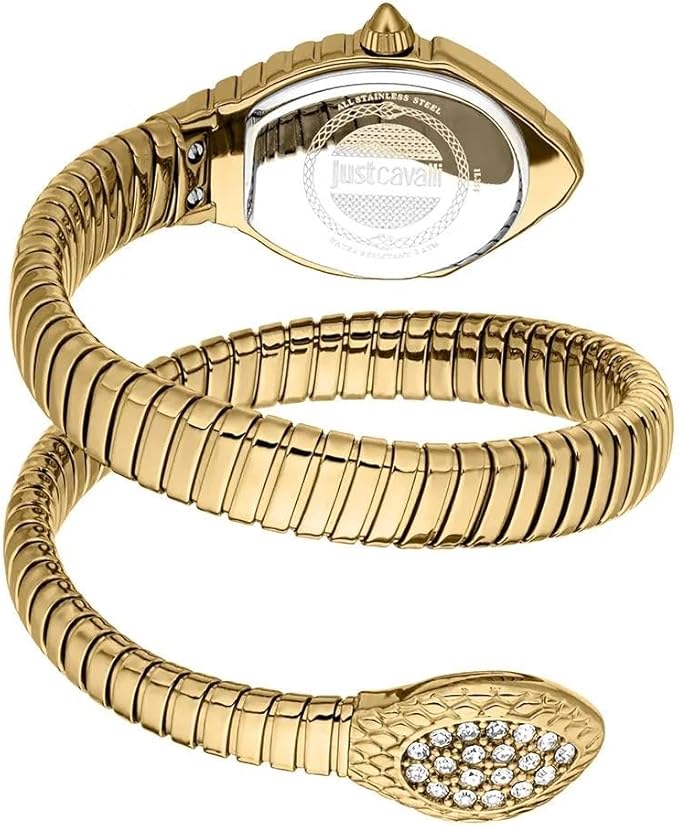 Just Cavalli Just Cavalli Signature Snake Women’s Analog Quartz Watch JC1L356M0025 – Gold Stainless Steel