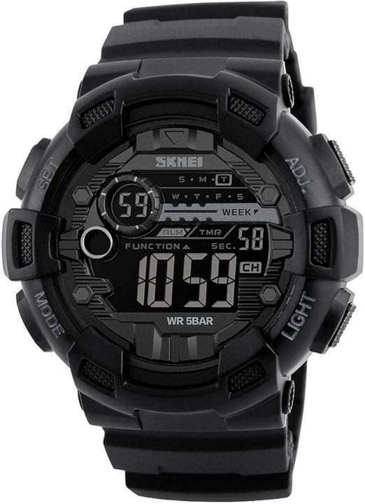 SKMEI 1243 Digital Sports Watch – Men’s Multifunction LED Waterproof Watch (50M)
