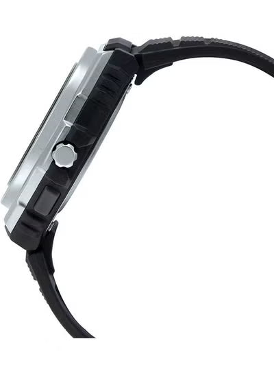 Casio Men's Analog Quartz Watch MWA-100H-2AVDF – Black Resin Band, Blue Dial