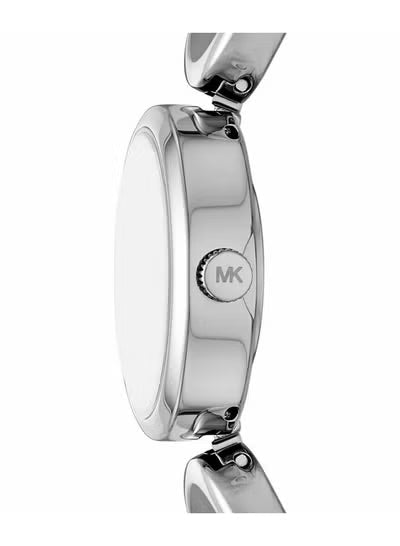 Michael Kors MK4958 Maude Silver Oval Women’s Watch – Elegant Quartz Stainless Steel Dress Watch