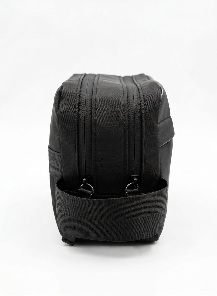 Tommy Hilfiger Men's Black Travel Organizer Bag – Compact Toiletry & Essentials Pouch#078