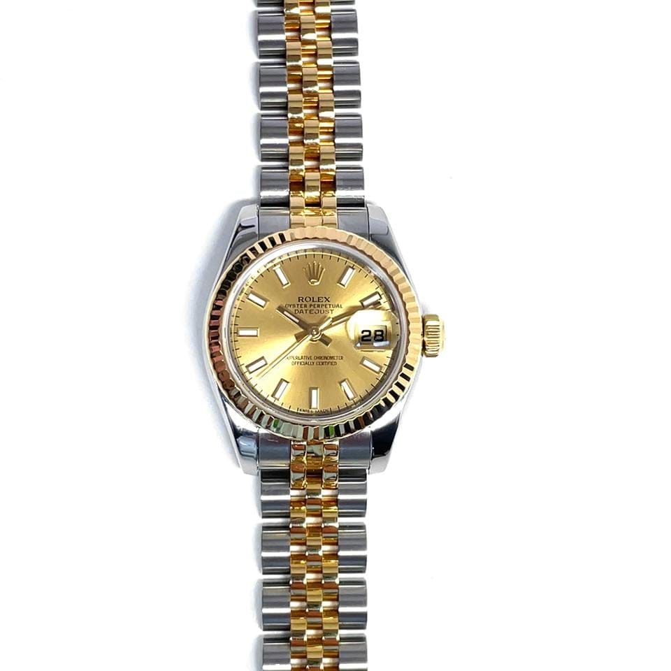 Rolex Lady-Datejust 26mm Gold and Silver Women's Watch – Reference 179173-Rolex-W-S-01