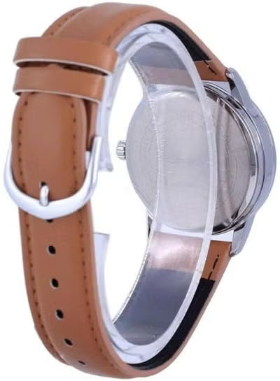 Casio Men's Analog Watch with Brown Dial and Brown Leather Band – MTP-V002L-5B3UDF