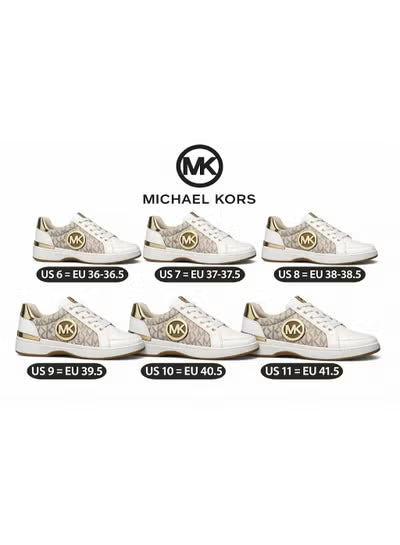Michael Kors Women’s Monogram Logo Trainer – Grey Platform Sneakers, Size 10 MK-SHOES-015