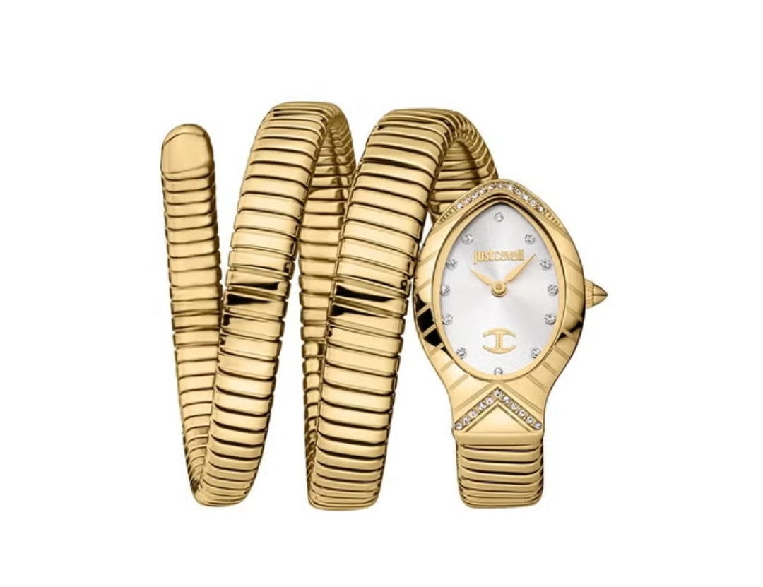 Just Cavalli Just Cavalli Signature Snake Women’s Watch JC1L248M0025 – Gold Stainless Steel – 23 mm