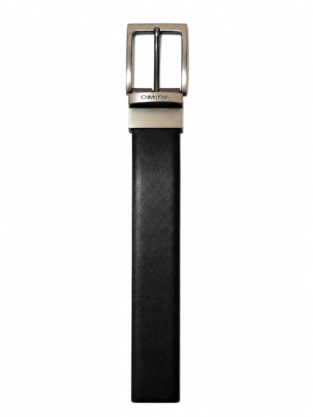 Calvin Klein Men's Reversible Leather Belt – Black & Dark Brown with Silver-Tone Buckle#27