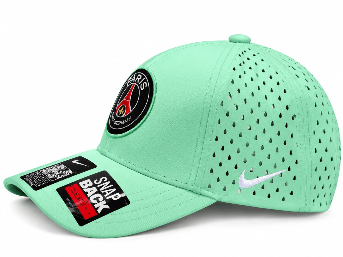 Nike Men's Paris Saint-Germain Snapback Baseball Cap - Mint Green with White Swoosh#14