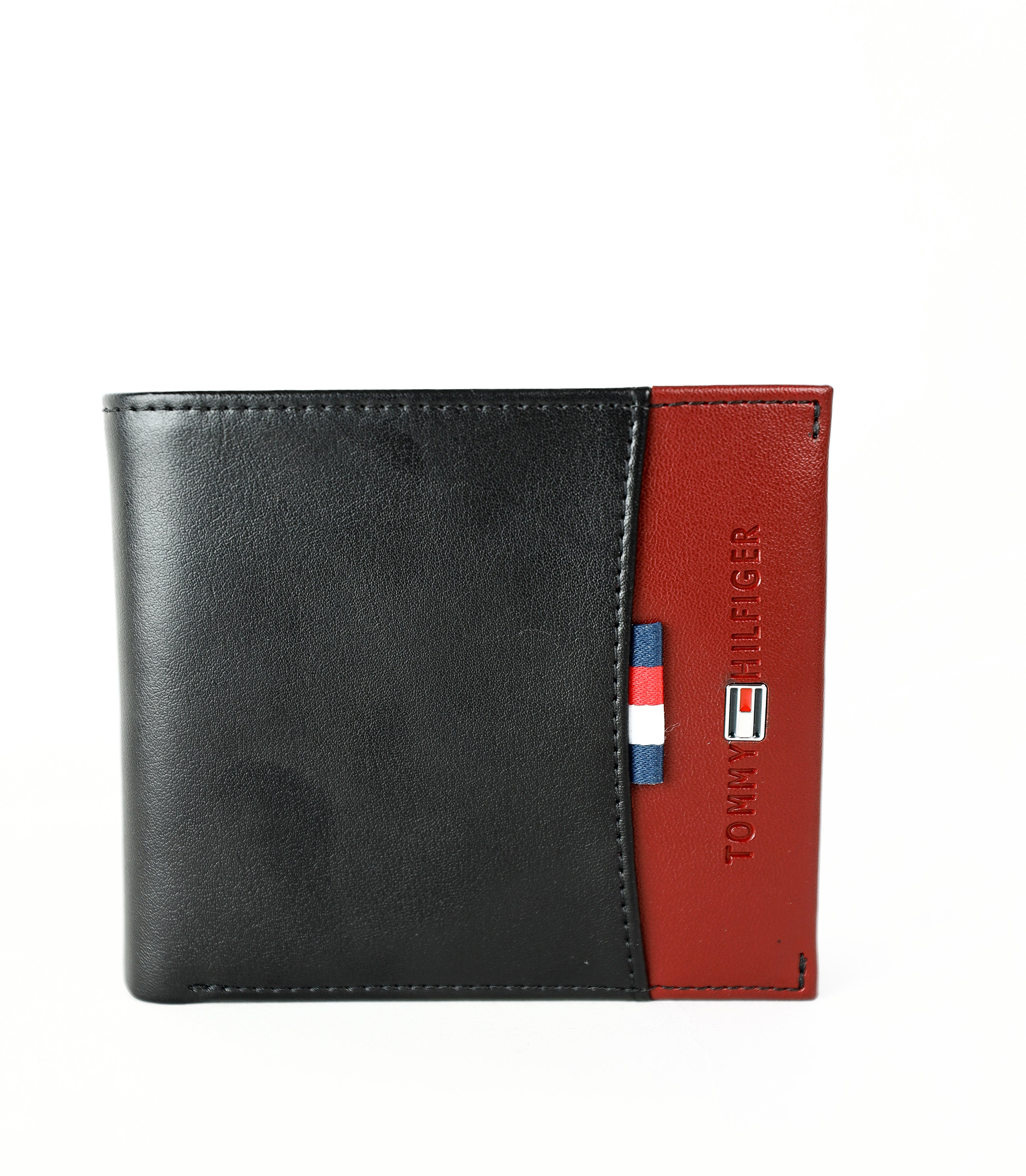 TH Black Leather Bifold Wallet For Men 5#