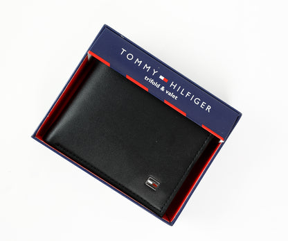 TH Black Leather Wallet For Men 17#